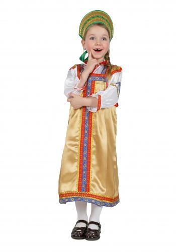 Детский костюм Василисы золотой - купить 