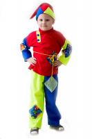 Разноцветный детский костюм Скомороха
