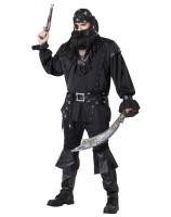 Чёрный костюм пирата грабителя